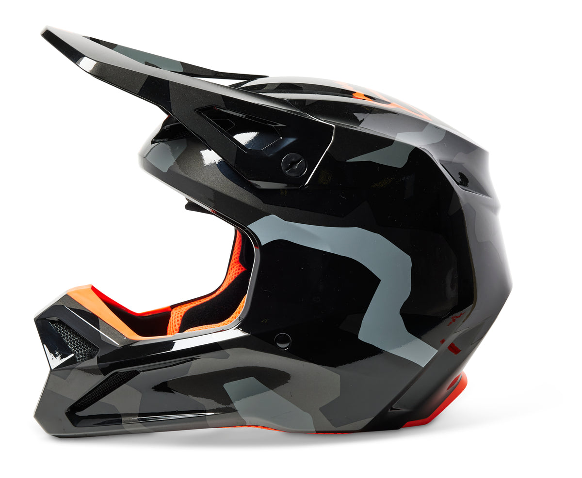 2023 Fox V1 Bnkr Black Camo Motocross Helmet 