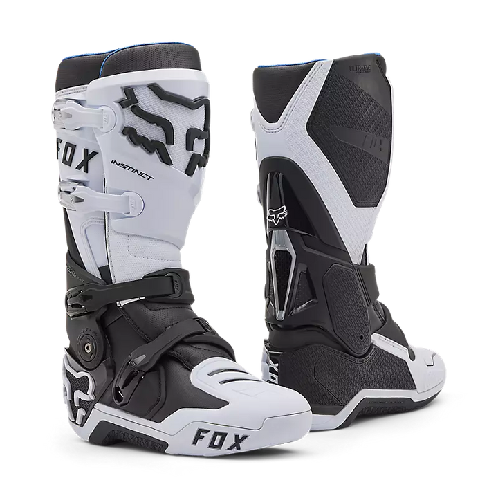 Fox Instinct MX Boots White Black