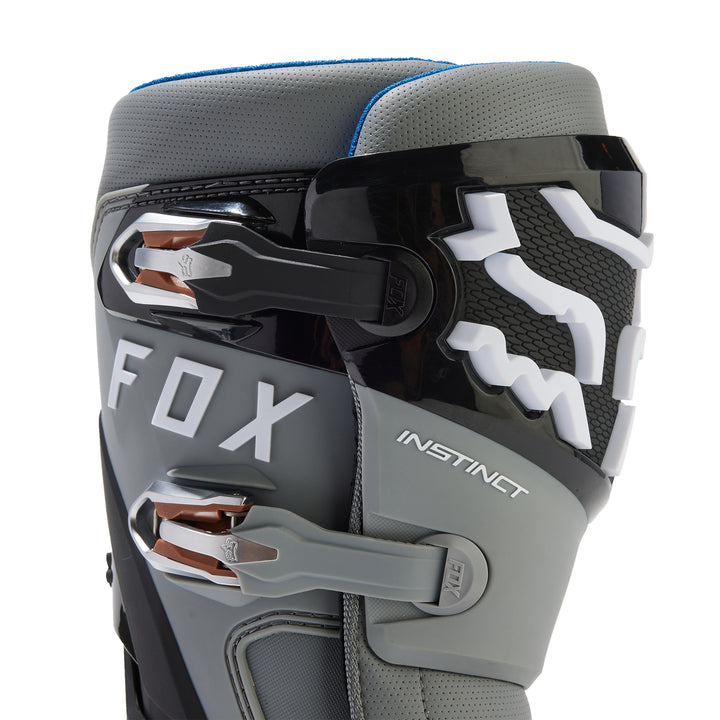 Fox Instinct MX Boots Black Grey