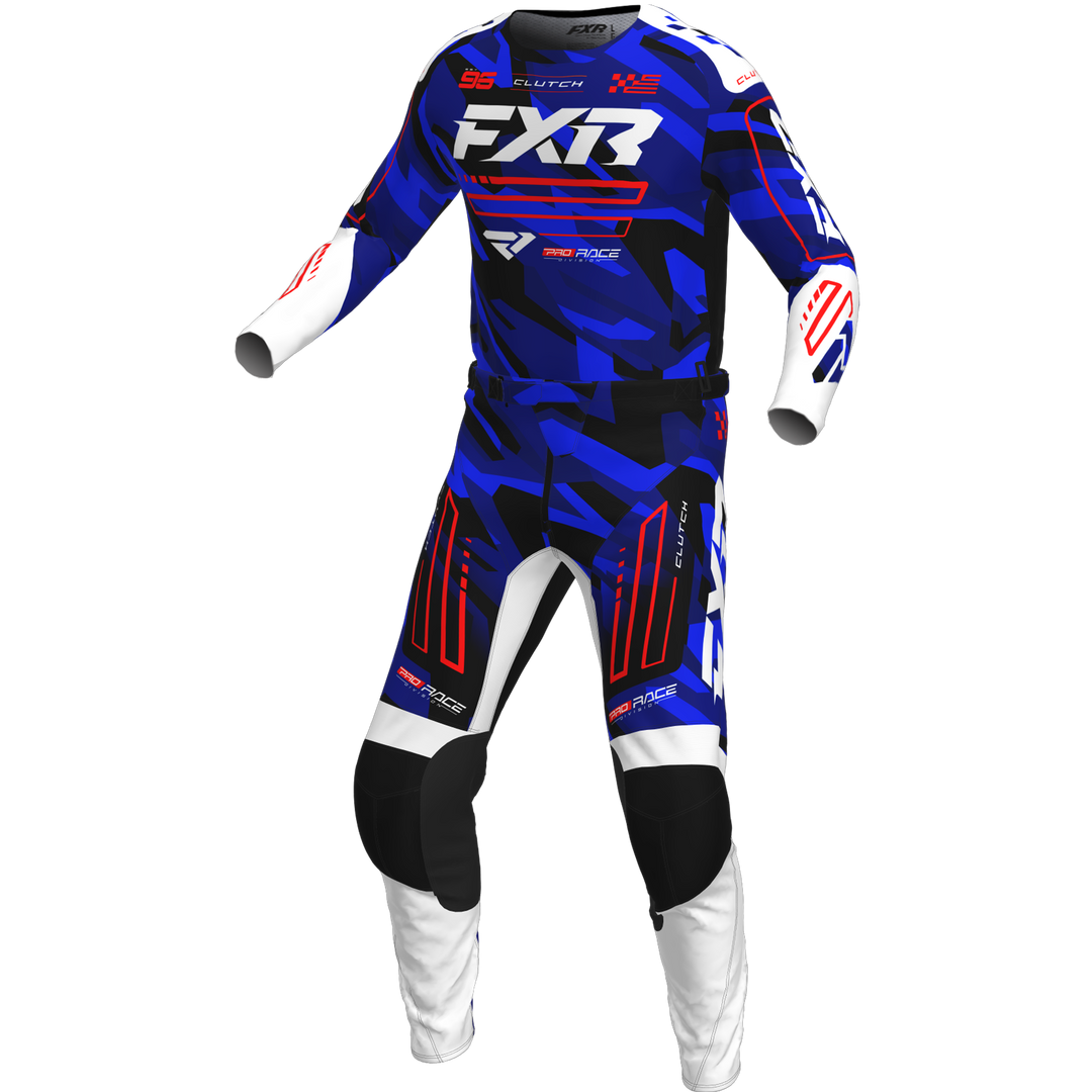 2025 FXR Kids CLUTCH Blue Camo Red Peewee Kit Combo