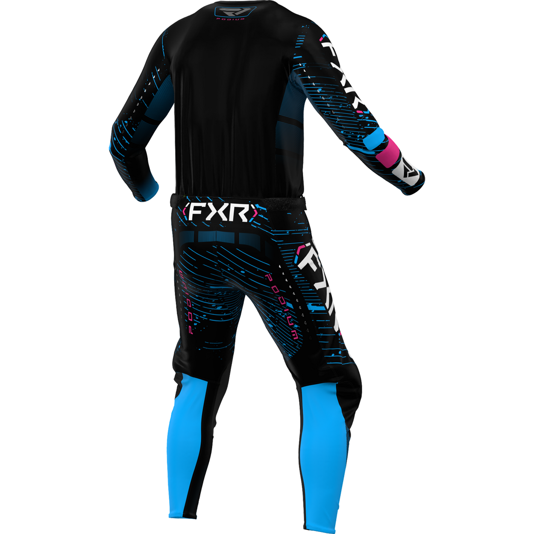 2025 FXR Youth Podium Black Cyan Blue Pink Kit Combo