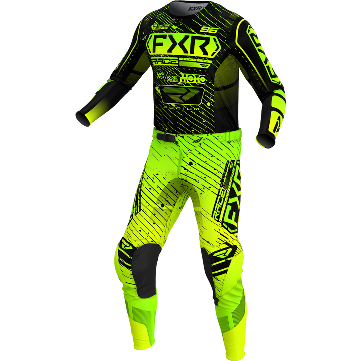 2025 FXR Youth Podium Black Hi Vis Kit Combo