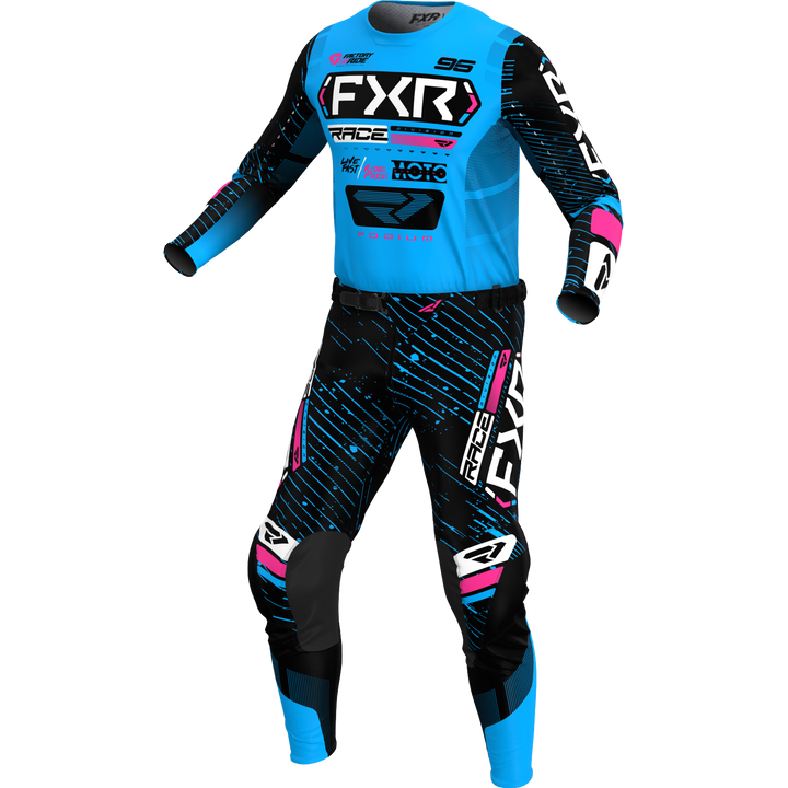 2025 FXR Youth Podium Cyan Blue Black Pink Kit Combo