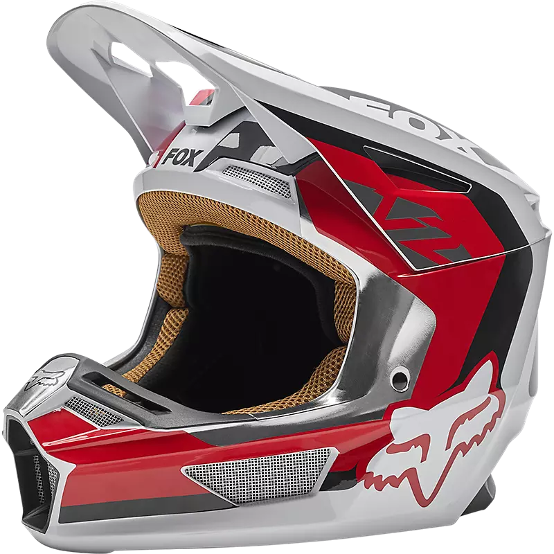 Fox V2 Paddox Red White Black Motocross Helmet