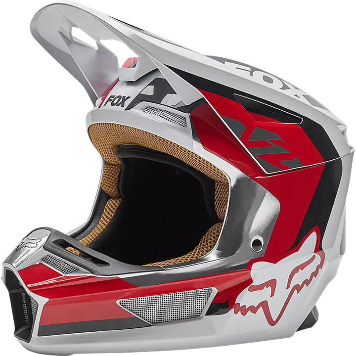 Fox V2 Paddox Red White Black Motocross Helmet