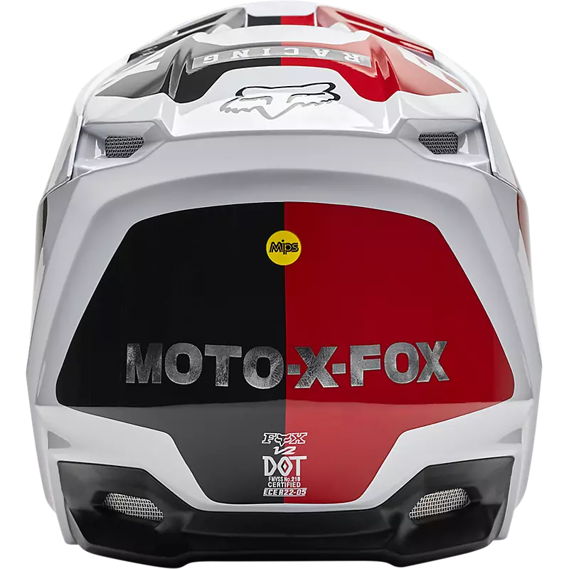 Fox V2 Paddox Red White Black Motocross Helmet