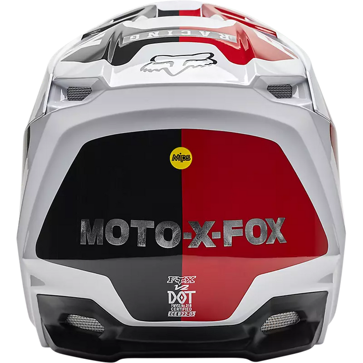 Fox V2 Paddox Red White Black Motocross Helmet