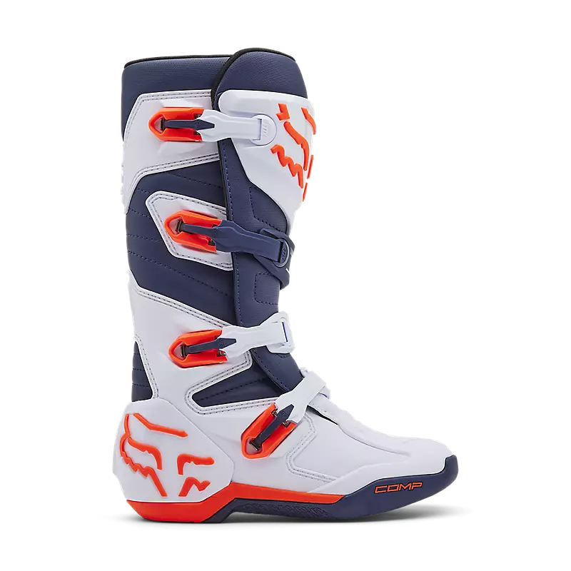 Fox Comp MX Boot White Navy Orange