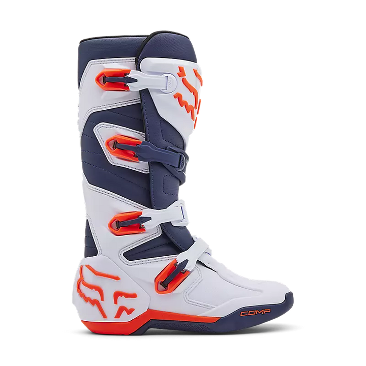 Fox Comp MX Boot White Navy Orange