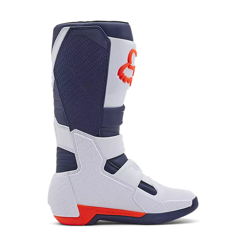 Fox Comp MX Boot White Navy Orange