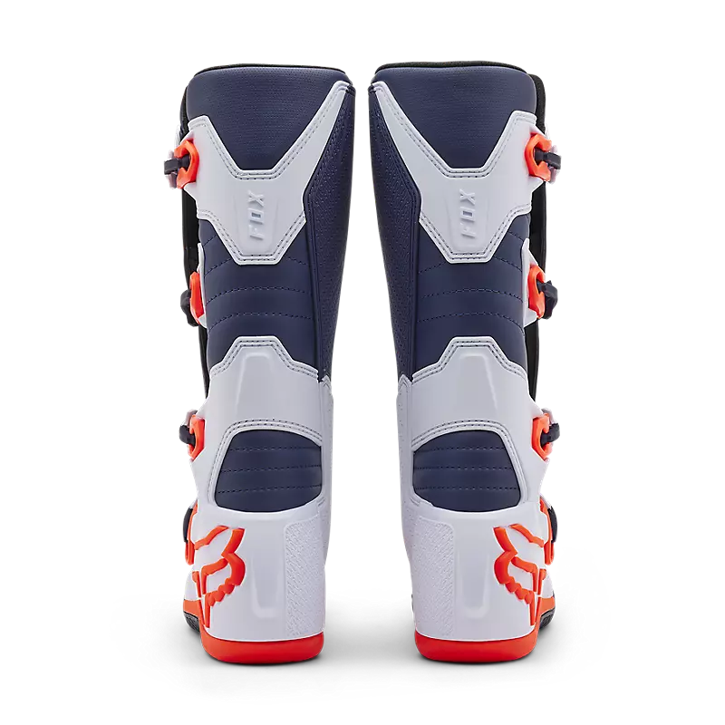 Fox Comp MX Boot White Navy Orange