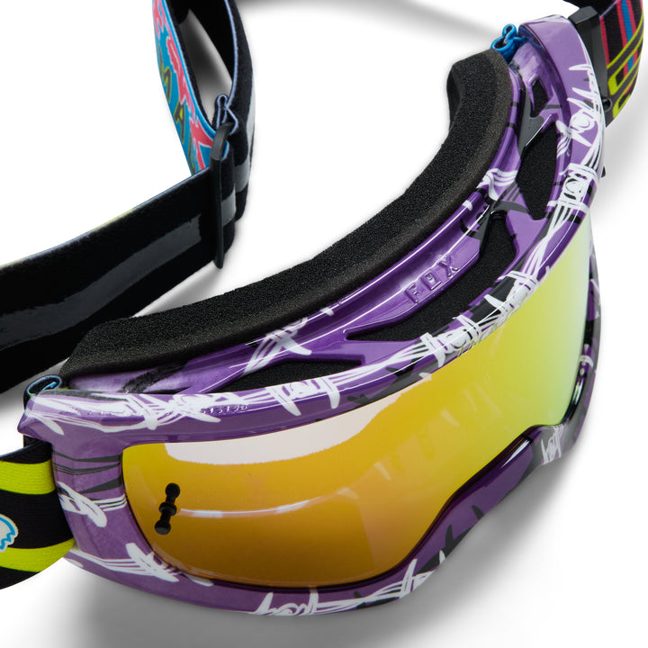 Special Edition Fox Barbed Wire Goggle Purple - Mirror Lens