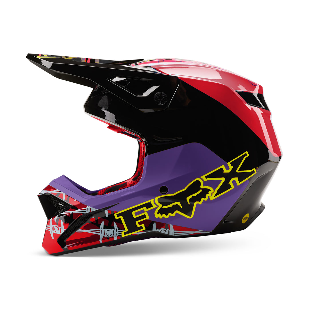 Special Edition FOX Barbed Wire V1 HELMET Black Red