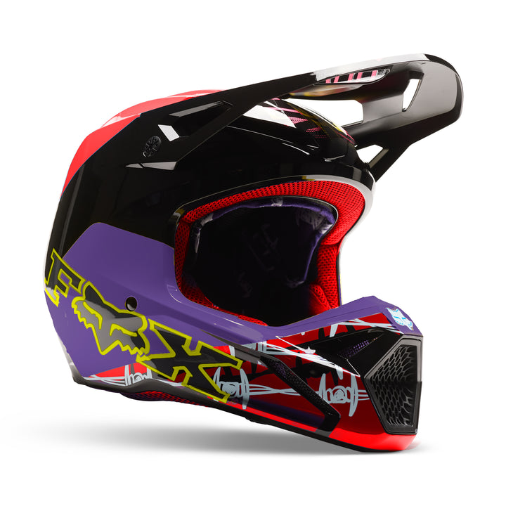 Special Edition FOX Barbed Wire V1 HELMET Black Red