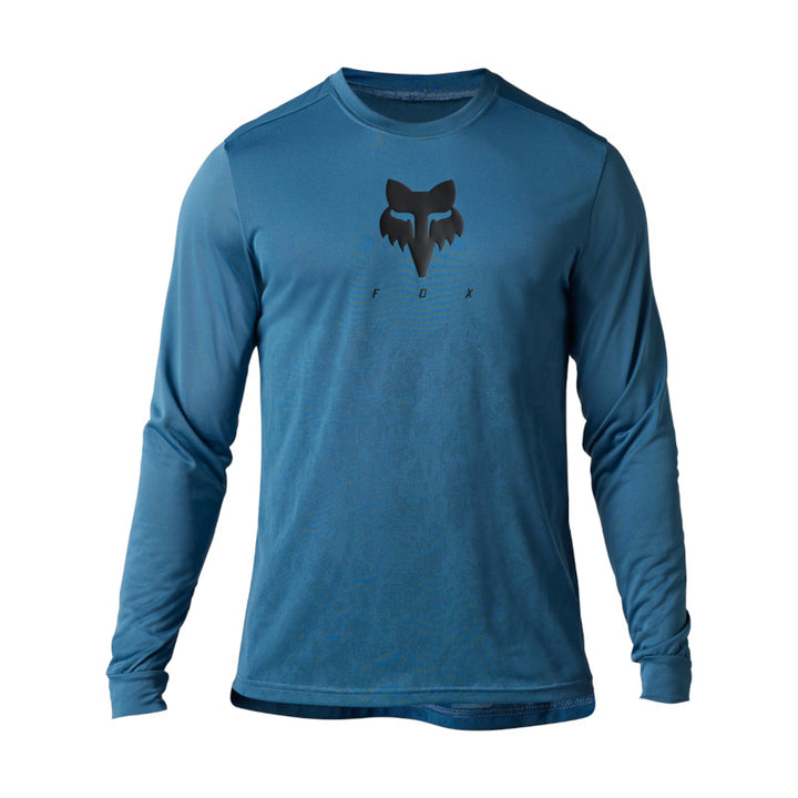 Fox Ranger Tru Dri Long Sleeve MTB Jersey Blue