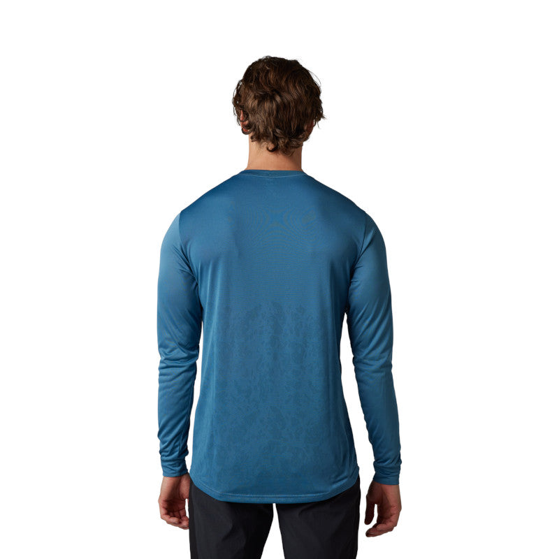 Fox Ranger Tru Dri Long Sleeve MTB Jersey Blue