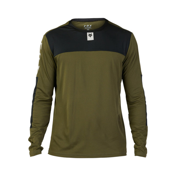 Fox Defend Foxhead Long Sleeve MTB Jersey Olive Green