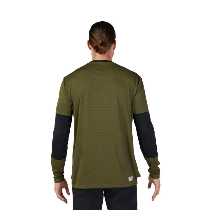 Fox Defend Foxhead Long Sleeve MTB Jersey Olive Green