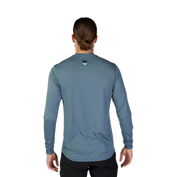 Fox Ranger Dose Long Sleeve MTB Jersey Blue