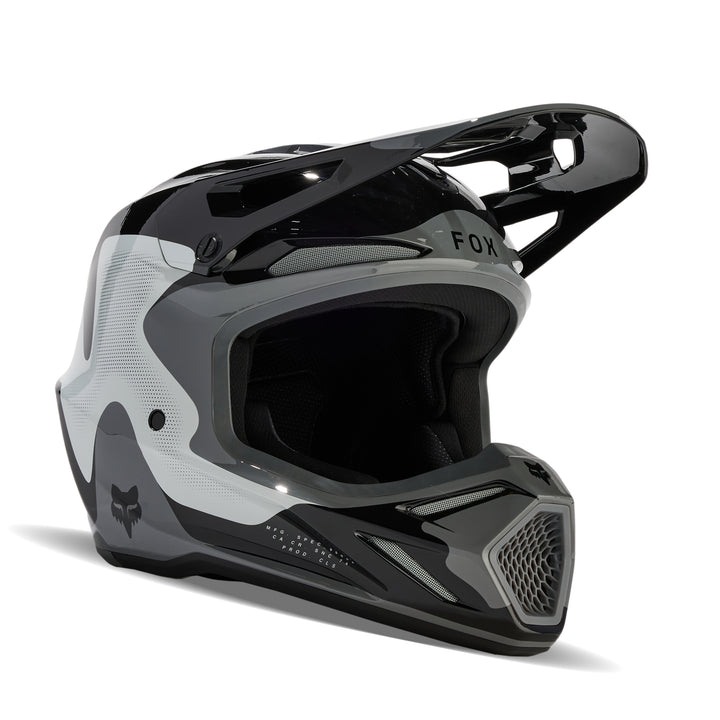 2024 Fox V3 REVISE Black Grey Motocross Helmet