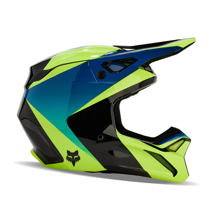 2024 Fox V1 STREAK Black Yellow Motocross Helmet