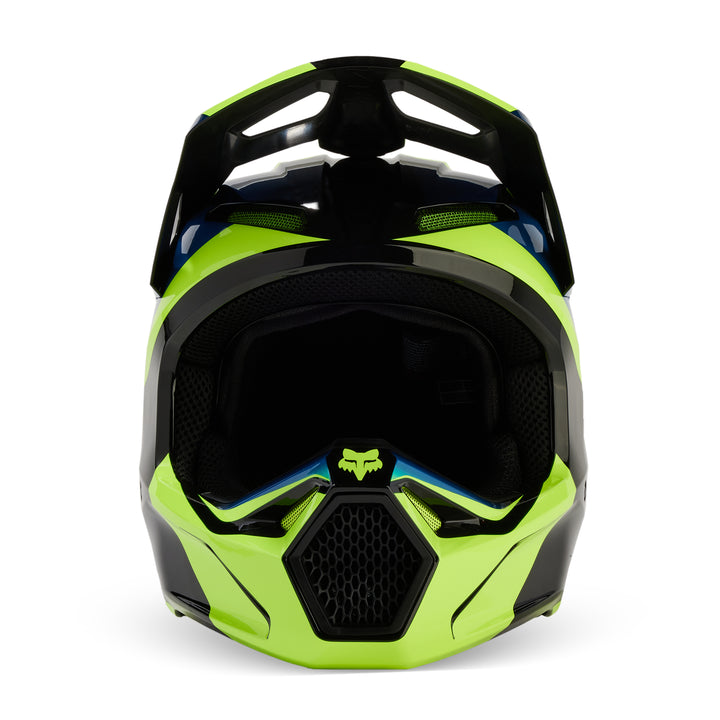 2024 Fox V1 STREAK Black Yellow Motocross Helmet