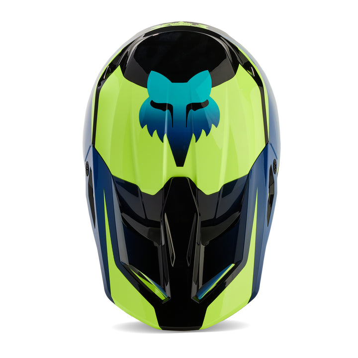 2024 Fox V1 STREAK Black Yellow Motocross Helmet