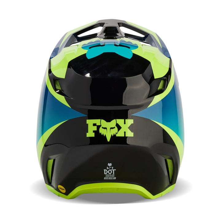 2024 Fox V1 STREAK Black Yellow Motocross Helmet