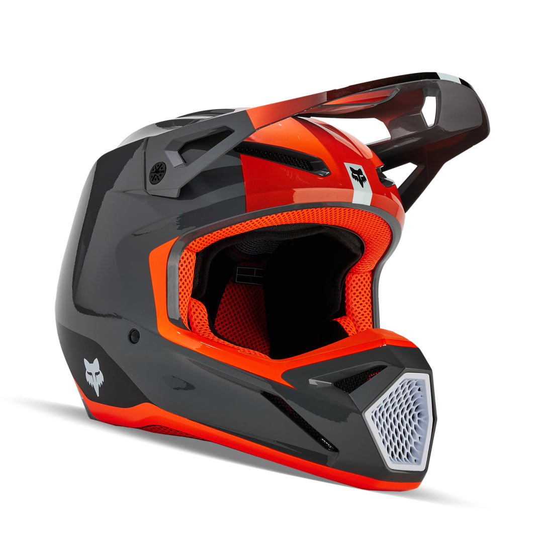 2024 Fox V1 Ballast Grey Red Motocross Helmet