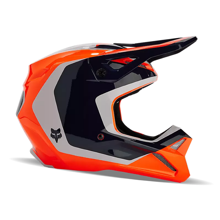 2024 Fox Youth V1 Nitro Helmet Orange Navy