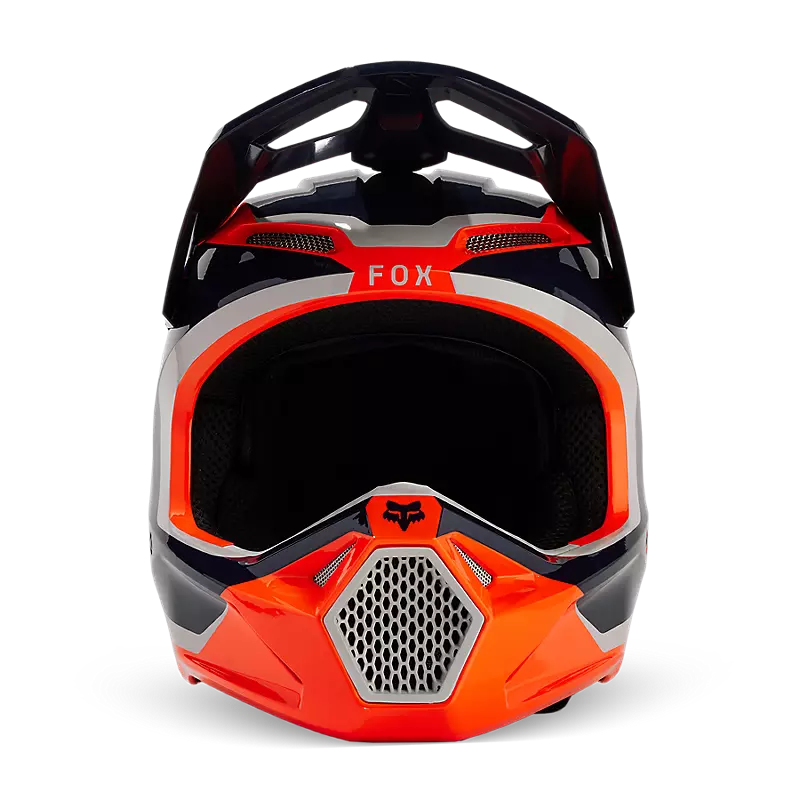 2024 Fox Youth V1 Nitro Helmet Orange Navy