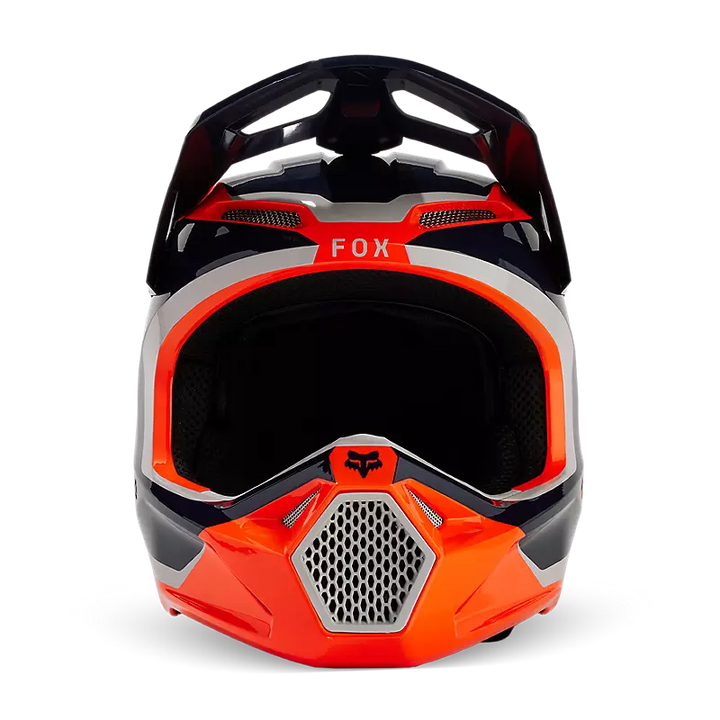 2024 Fox Youth V1 Nitro Helmet Orange Navy