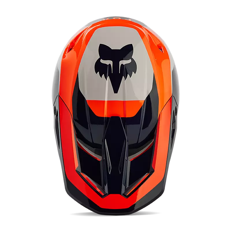 2024 Fox Youth V1 Nitro Helmet Orange Navy