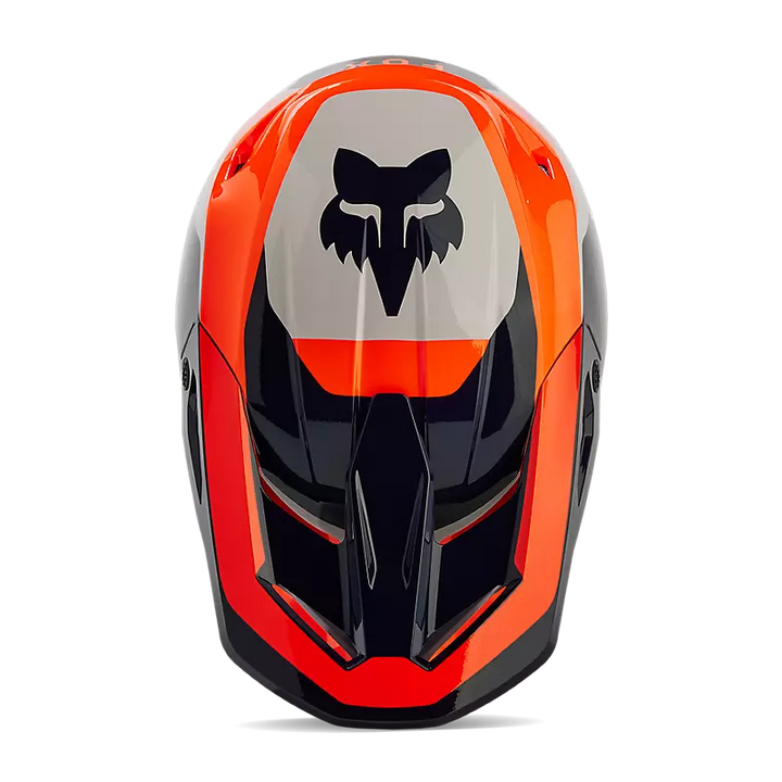 2024 Fox Youth V1 Nitro Helmet Orange Navy