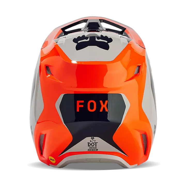 2024 Fox Youth V1 Nitro Helmet Orange Navy