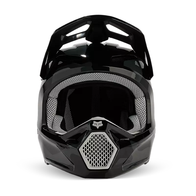 2025 Fox Youth V1 Bnkr Helmet Camo Grey