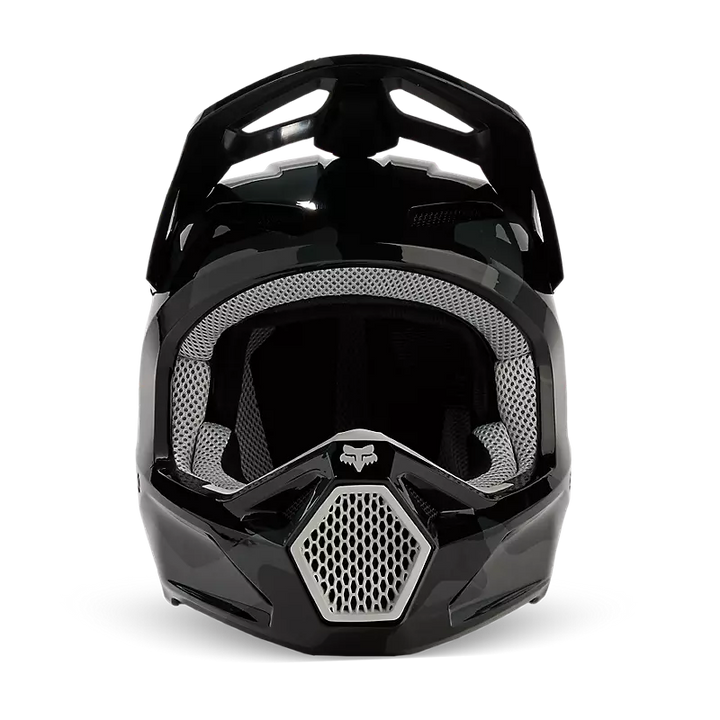 2025 Fox Youth V1 Bnkr Helmet Camo Grey