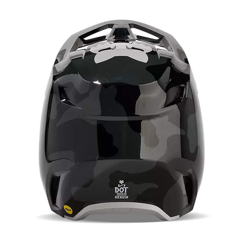 2025 Fox Youth V1 Bnkr Helmet Camo Grey