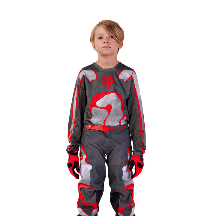 2024 Fox Youth 180 ATLAS Grey Red Kit Combo