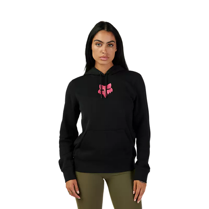 Fox Ladies Legacy Fox Head Pullover Hoodie Black Pink