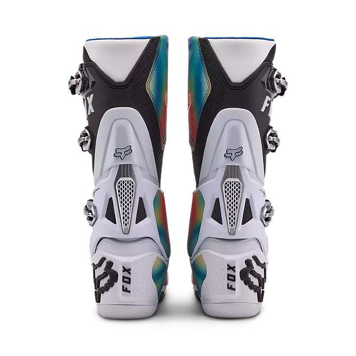 Limited Edition SCANS FOX INSTINCT BLACK WHITE MX BOOTS