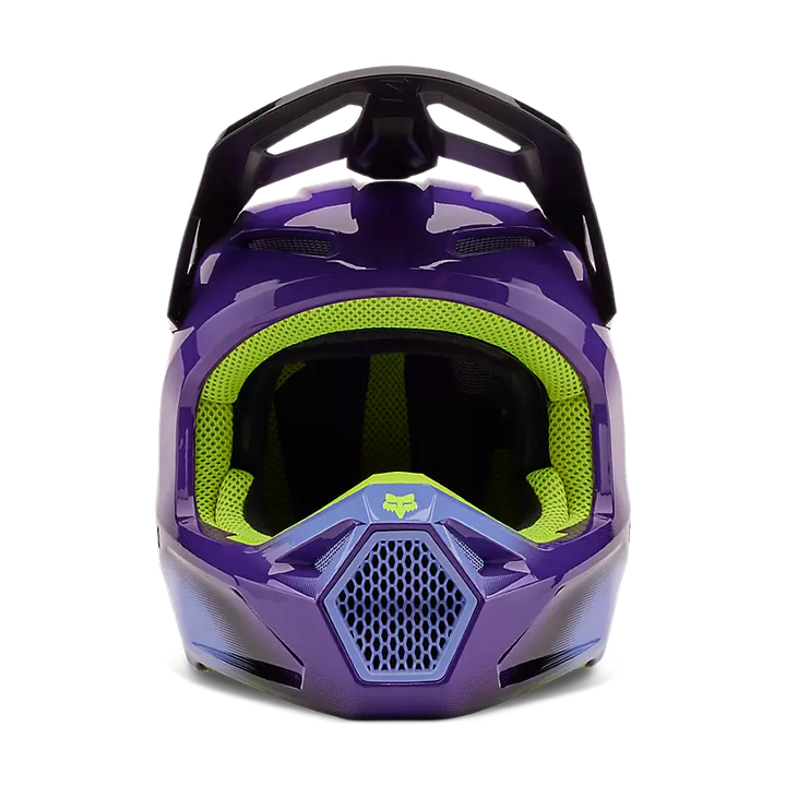 2024 Fox V1 Interfere Purple Blue Motocross Helmet