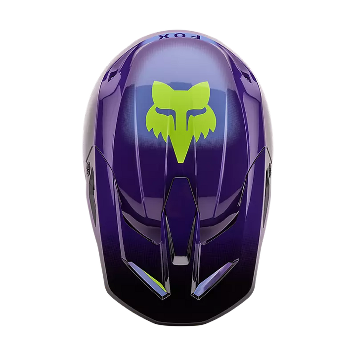 2024 Fox V1 Interfere Purple Blue Motocross Helmet