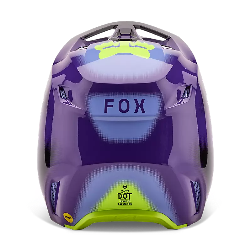 2024 Fox V1 Interfere Purple Blue Motocross Helmet