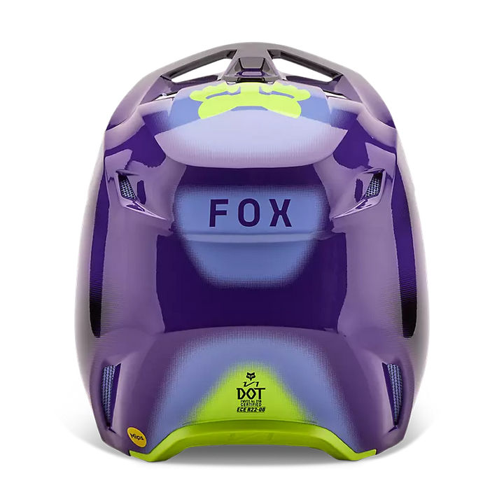 2024 Fox V1 Interfere Purple Blue Motocross Helmet