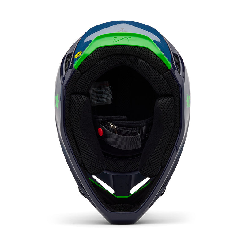 2025 Fox V1 Taunt Navy Blue Motocross Helmet