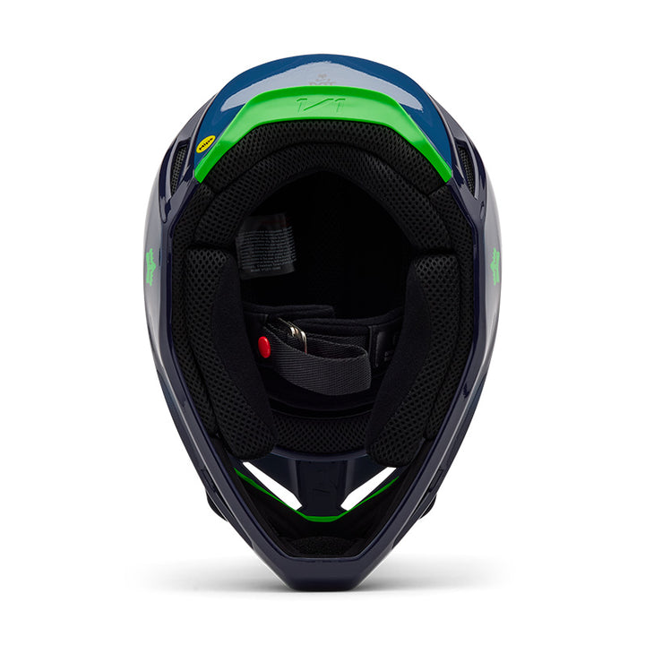 2025 Fox V1 Taunt Navy Blue Motocross Helmet