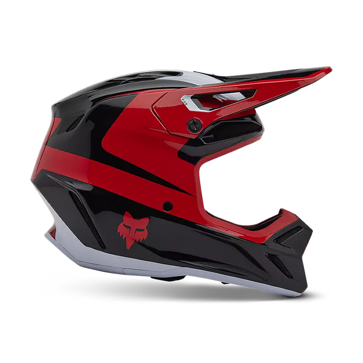 2025 Fox V3 Divider Black Red Motocross Helmet