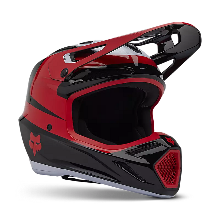 2025 Fox V3 Divider Black Red Motocross Helmet