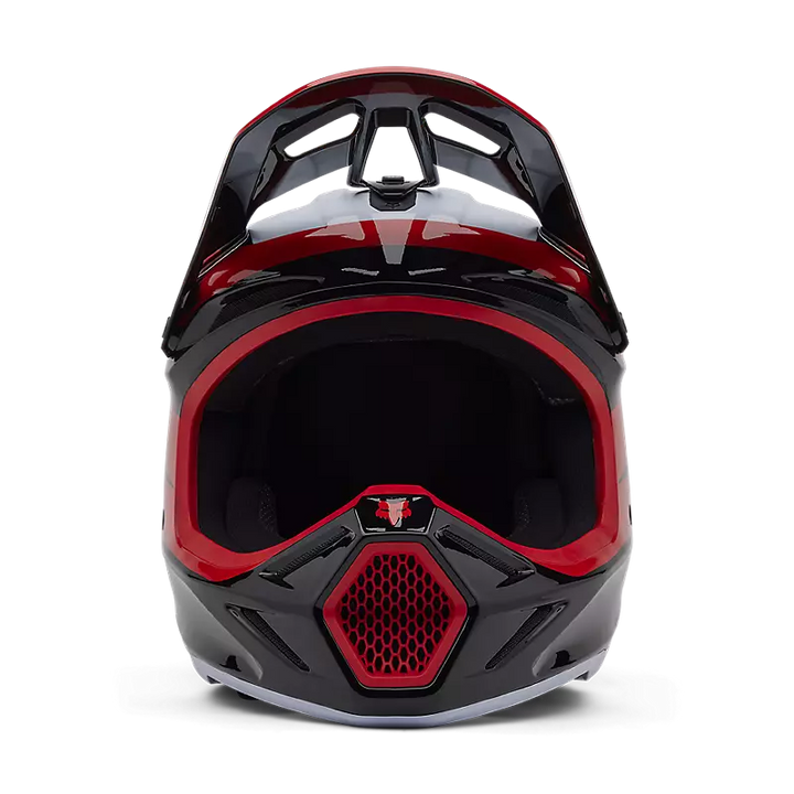 2025 Fox V3 Divider Black Red Motocross Helmet